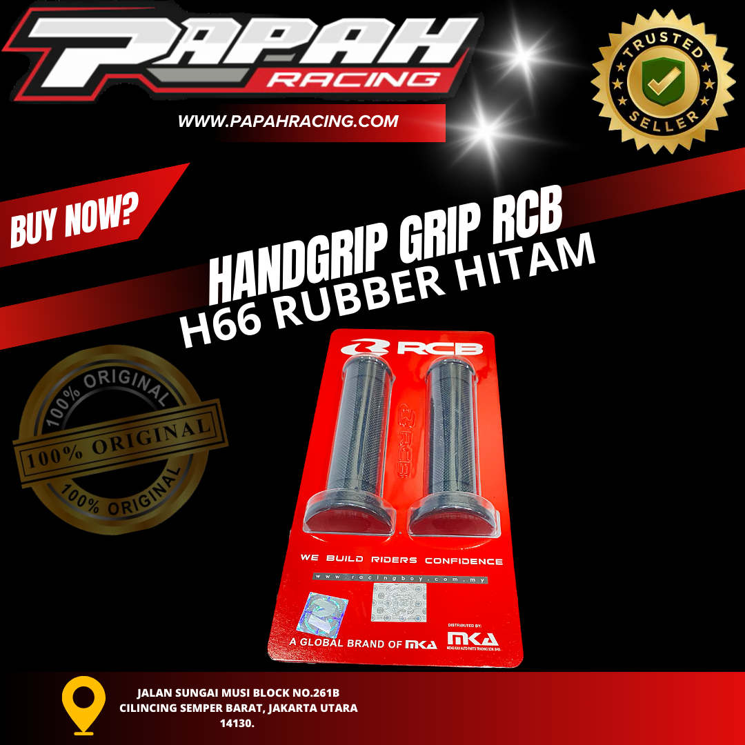 HANDGRIP GRIP RCB H66 RUBBER HITAM ( BLACK )